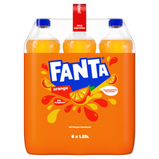 Fanta Orange Einweg PET - 6 x 1,25 l Multipack