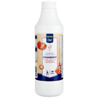 METRO Chef Dessertsauce Erdbeer - 1 kg Flasche