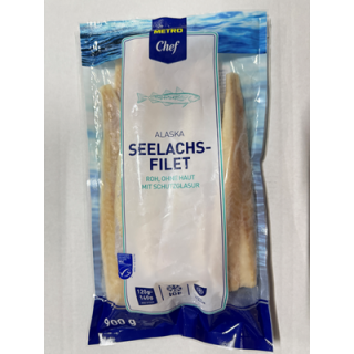 METRO Chef Alaska Seelachsfilet tiefgefroren 120 - 140 g - 900 g Beutel