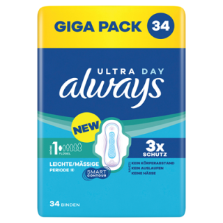 Always Ultra Binde Gr. 1 Normal mit Flügeln 34...