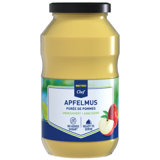 METRO Chef Apfelmus ohne Zucker - 720 ml Glas