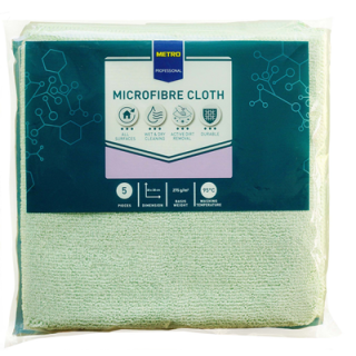 METRO PROFESSIONAL Mikrofasertuch Green 40 x 40 cm 5...
